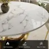 Modern 135 cm Round Sintered Stone Dining Table, Seats 4