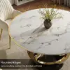 Modern 135 cm Round Sintered Stone Dining Table, Seats 4