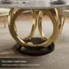 Modern 135 cm Round Sintered Stone Dining Table, Seats 4