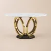 Modern 135 cm Round Sintered Stone Dining Table, Seats 4