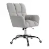 Modern Office Chair Upholstered Cotton&Linen Swivel Task Chair Height Adjustable