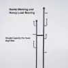 400mm Modern Entryway Freestanding Coat Rack Metal 7 Hooks Marble Base in Black