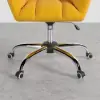 Modern Office Chair Upholstered Cotton & Linen Swivel Task Chair Height Adjustable