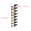 Industrial Gold Wall Mounted Wine Rack Set in Metal