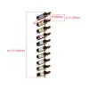 Industrial Gold Wall Mounted Wine Rack Set in Metal