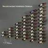Industrial Gold Wall Mounted Wine Rack Set in Metal