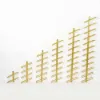 Industrial Gold Wall Mounted Wine Rack Set in Metal