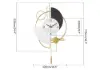 3D Mute Metal Wall Clock with Gold Pendulum Modern Round Decor Art Living Room Bedroom