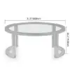 800mm Modern Round Acrylic Coffee Table for Living Room with Tempered Glass Top
