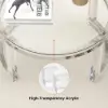 800mm Modern Round Acrylic Coffee Table for Living Room with Tempered Glass Top