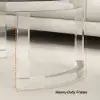 800mm Modern Round Acrylic Coffee Table for Living Room with Tempered Glass Top