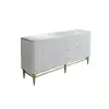 Bline Modern Sideboard Buffet Faux Marble Top with Doors & Shelves & Drawers in Large