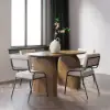 Tintica 150 cm Oval Walnut Wood Dining Table, Seats 4