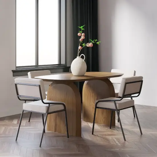 Tintica 150 cm Oval Walnut Wood Dining Table, Seats 4