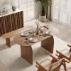 Tintica 150 cm Oval Walnut Wood Dining Table, Seats 4