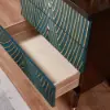 Novel Blue Cabinet Gold-Painted 3-Drawer Chest in Small