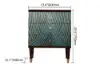 Novel Blue Cabinet Gold-Painted 3-Drawer Chest in Small