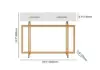1000mm Narrow Console Table with Storage Drawers White Hallway Table with Metal Legs