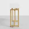 1000mm Narrow Console Table with Storage Drawers White Hallway Table with Metal Legs