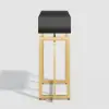 1000mm Modern Narrow Black Console Table with Storage Drawers and Metal Legs in Gold