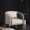 Modern Accent Chair Tufted Upholstered PU Leather Accent Chair in Gold – AUD-H0209