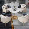 Modern Accent Chair Tufted Upholstered PU Leather Accent Chair in Gold – AUD-H0209