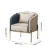 Modern Accent Chair Tufted Upholstered PU Leather Accent Chair in Gold – AUD-H0209