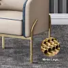 Modern Accent Chair Tufted Upholstered PU Leather Accent Chair in Gold – AUD-H0209