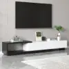 Quoint 180 - 255 cm Extendable TV Unit with 3 Drawers – 40cm – Stand Retracted Media – AUD-H0211