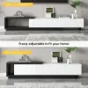 Quoint 180 - 255 cm Extendable TV Unit with 3 Drawers – 40cm – Stand Retracted Media – AUD-H0211