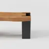 Natural Wood Entryway Bench Modern Bench with Steady Metal Legs (1200mm)