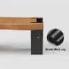 Natural Wood Entryway Bench Modern Bench with Steady Metal Legs (1200mm)