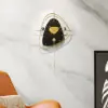 640mm Black Creative Scandinavian Wall Clock Metal Pendulum Home Clock for Living Room