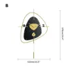 640mm Black Creative Scandinavian Wall Clock Metal Pendulum Home Clock for Living Room