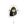 640mm Black Creative Scandinavian Wall Clock Metal Pendulum Home Clock for Living Room