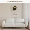 640mm Black Creative Scandinavian Wall Clock Metal Pendulum Home Clock for Living Room