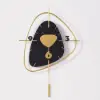 640mm Black Creative Scandinavian Wall Clock Metal Pendulum Home Clock for Living Room
