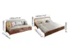 Sofa Bed with Solid Wood frame