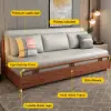 Sofa Bed with Solid Wood frame