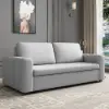 Picture of 82" Linen Convertible Sleeper Sofa 3-Seater