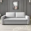 Picture of 82" Linen Convertible Sleeper Sofa 3-Seater