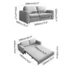 Picture of 82" Linen Convertible Sleeper Sofa 3-Seater