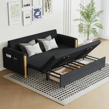 Picture of black Queen Sofa Bed