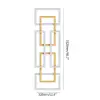Picture of 2 Pieces Big Metal Wall Decor Set Modern Gold & Silver Rectangle Art Living Room Bedroom