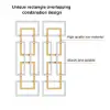 Picture of 2 Pieces Big Metal Wall Decor Set Modern Gold & Silver Rectangle Art Living Room Bedroom