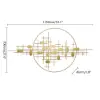 Picture of 3D Modern Big Gold Wall Decor For Living Room Unique Decorative Metal Home Hanging Art – 1350mm