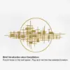 Picture of 3D Modern Big Gold Wall Decor For Living Room Unique Decorative Metal Home Hanging Art – 1350mm
