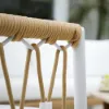 Picture of Ropipe Woven Rope Outdoor Sofa 3-Seater Sofa with White Polyester Pillow Cushion