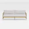 Picture of Ropipe Woven Rope Outdoor Sofa 3-Seater Sofa with White Polyester Pillow Cushion