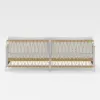 Picture of Ropipe Woven Rope Outdoor Sofa 3-Seater Sofa with White Polyester Pillow Cushion